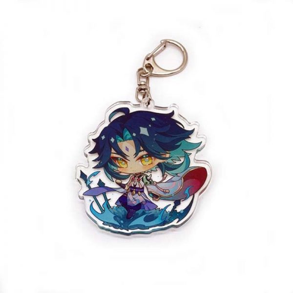 New Genshin Impact Xiao Figures Acrylic Keychain G Shaped Buckle Accessories Cute Bag Car Pendant Key Ring Game Fans Gift 800x800 1 - Anime Keychains™