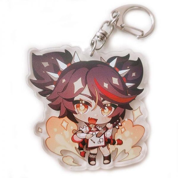 New Genshin Impact Xinyan Figures Acrylic Keychain G Shaped Buckle Accessories Cute Bag Car Pendant Key Ring Game Fans Gift 800x800 1 - Anime Keychains™