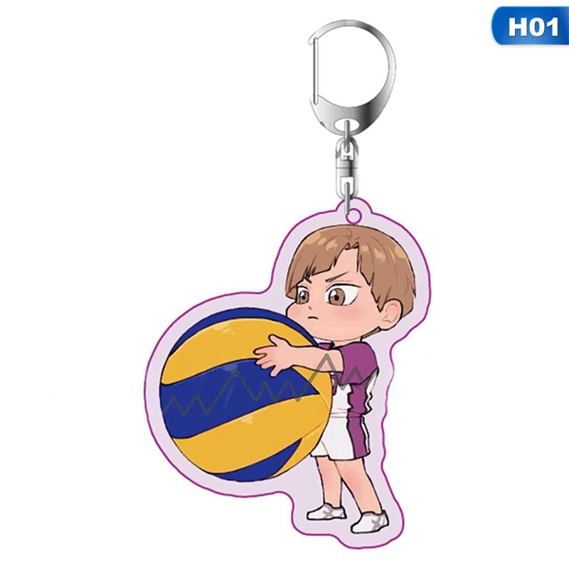 Porte-clés enfant animé volley-ball Haikyuu !! Porte-clés dessin animé mignon nouveau pour AT2302