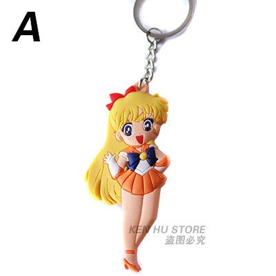 Moon Action Toy Key Figures Anime Cartoon Keychain Pendant Model Collection AT2302